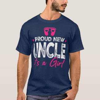 T-shirt Retro Vintage Gender Reveal Proud New Uncle Its A 
