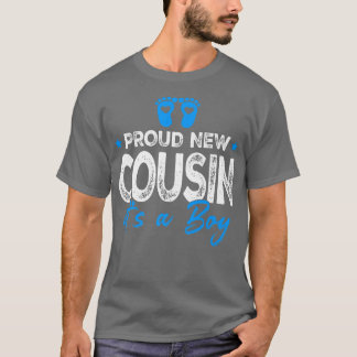 T-shirt Retro Vintage Genre Révèle Fier Nouveau Cousin C'e