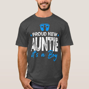 T-shirt Retro Vintage Genre Révéler Fier Nouvelle tante C'