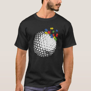 T-shirt Rétro Vintage Golf Heart Autism Awareness Sport Lo