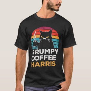T-shirt Retro Vintage Grumpy Coffee Harris