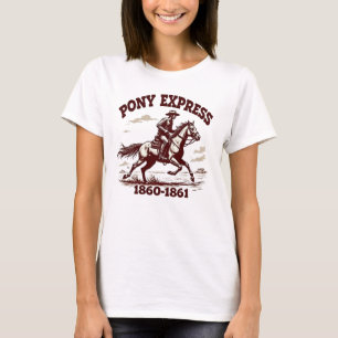 T-shirt Retro Vintage historique Pony Express Rider Tee