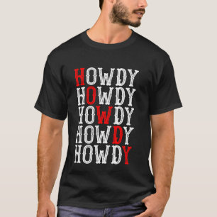 T-shirt Retro Vintage Howdy Cowgirl Rodeo Western Pays