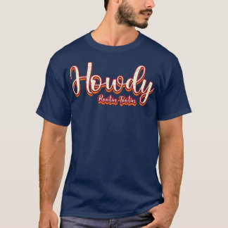 T-shirt Retro Vintage Howdy Rootin Tootin Typographie