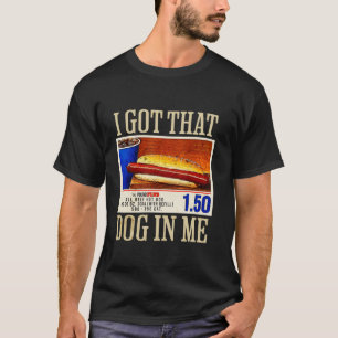 T-shirt Retro Vintage J'Ai Ce Chien En Moi Drôle Hot Dog W