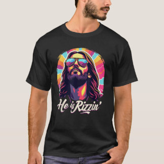 T-shirt Retro Vintage Jesus Christian He Is Rizzin Jesus I