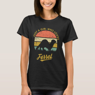 T-shirt Retro Vintage Juste Une Fille Qui Aime Ferre
