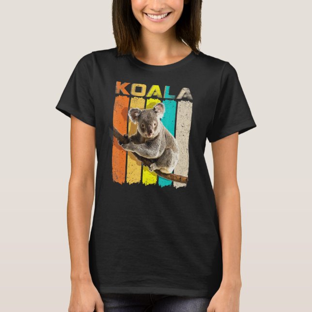 T-shirt Retro Vintage Koala Koala (Devant)