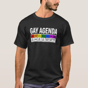 T-shirt Retro Vintage L'Agenda Gay Rainbow Funny LGBT Pr
