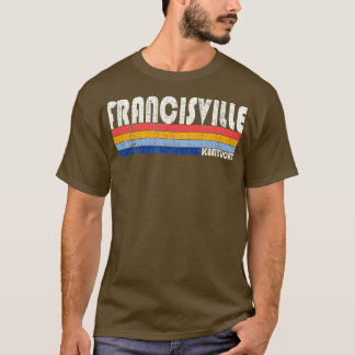 T-shirt Retro Vintage les années 70 80s Style Francisville