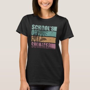 T-shirt Retro Vintage Les Cours Sont Finis Pour L'été Femm