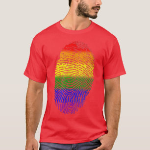 T-shirt Retro Vintage LGBT Gay Son Dans Mon ADN Rainbow Fl
