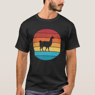 T-shirt Retro vintage llama  and cute animal  1