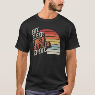 T-shirt Retro Vintage Manger Sleep Finnois Skitttles Joueu