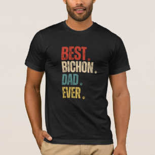 T-shirt Retro vintage Meilleur Bichon Papa Jamais grunge d