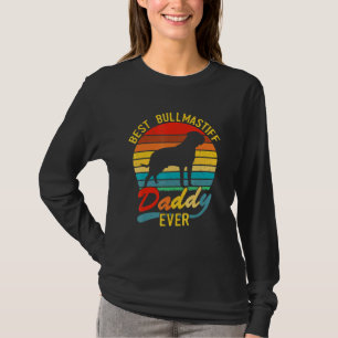 T-shirt Retro Vintage Meilleur Bullmastiff Daddy Jamais Bu