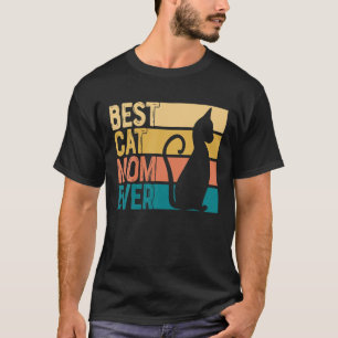 T-shirt Retro Vintage Meilleur Chat Maman Ever Amoureux de