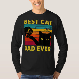 T-shirt Retro Vintage Meilleur Chat Papa Jamais Chat Papa