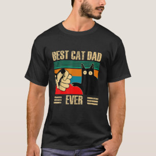 T-shirt Retro Vintage Meilleur Chat Papa Jamais Drôle Chat
