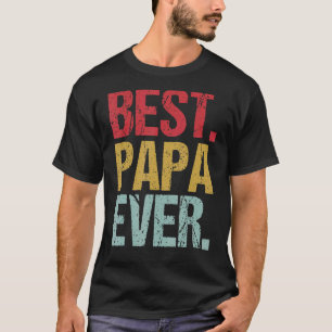 T-shirt Retro Vintage Meilleur Papa Jamais Nouveau Papa Pè