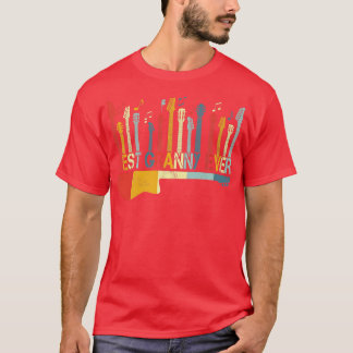 T-shirt Rétro Vintage Meilleure Mamie Guitariste Amoureuse