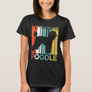 T-shirt Retro Vintage Miniature Poodle Silhouette Chien Ai