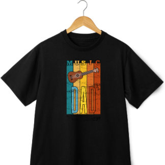 T-shirt Retro Vintage Music Papa Fête des pères