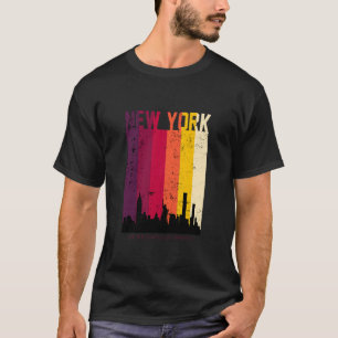 T-shirt Retro Vintage New York City Skyline Outfit New Yor