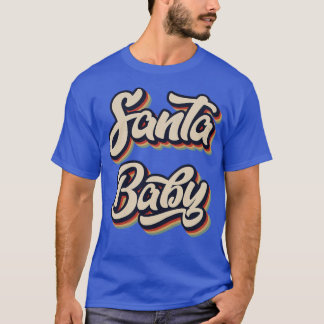T-shirt Retro Vintage Père Noël Baby