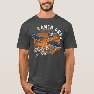 T-shirt Retro Vintage Père Noël Cruz California SkateBoard