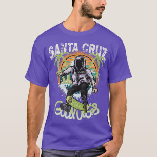 T-shirt Retro Vintage Père Noël Cruz Good Vibes Skateboard