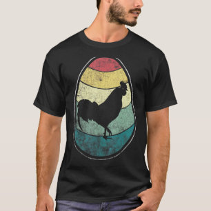 T-shirt Rétro Vintage Poule Œuf Joyeuse Pâques