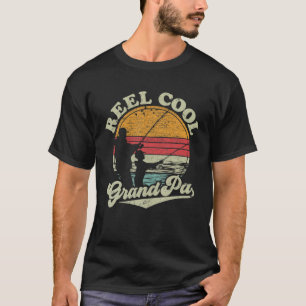 T-shirt Retro Vintage Reel Style Cool Grand-père Pêche Amo