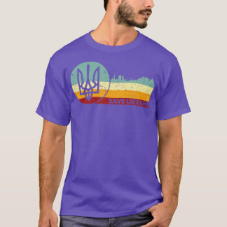 T-shirt Rétro Vintage Save Ukraine