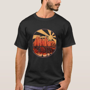 T-shirt Retro Vintage Sedona Arizona Randonnée Sunset Dawn