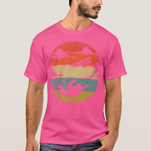 T-shirt Retro Vintage Skydiving Funny Hobby