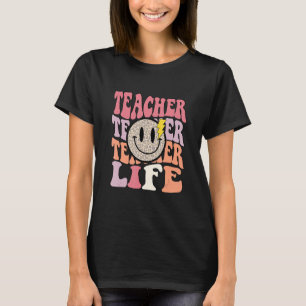 T-shirt Retro vintage sourire super visage de la vie ensei