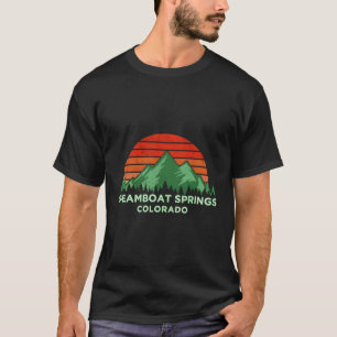 T-shirt Retro Vintage Steamboat Springs Design Colorado Gi