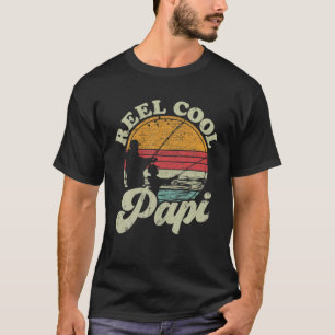 T-shirt Retro Vintage Style bobine Cool Papi pêcheur Lover