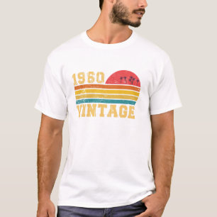 T-shirt Retro Vintage Sunset 1960 Anniversaire