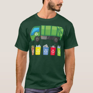 T-shirt Retro Vintage Sunset Recyclage ordures camion-poub