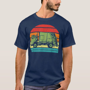 T-shirt Retro Vintage Sunset Recyclage ordures camion-poub