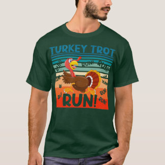 T-shirt Retro Vintage TURKEY TROT EXÉCUTER Drôle Thanksgiv