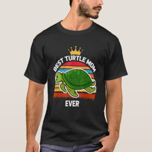 T-shirt Rétro Vintage Turtle Maman Propriétaire Animaux Mè