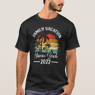 T-shirt Rétro Vintage vacances en famille 2022 Hawaii Beac