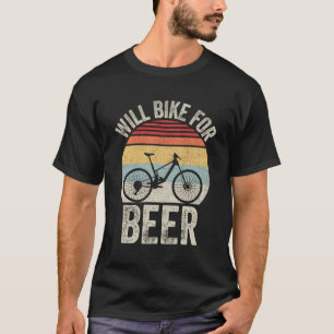 T-shirt Retro vintage Vélo Pour Bière Vélo Mtb Mounta