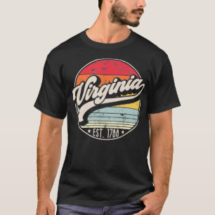 T-shirt Retro Virginia Home State VA Cool les années 70 St