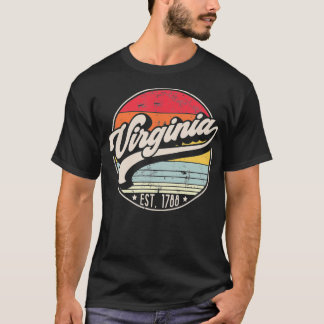 T-shirt Retro Virginia Home State VA Cool les années 70 St