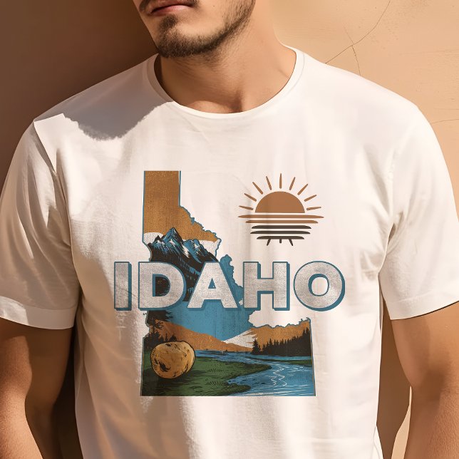 T-shirt Retro Voyage Iconic Idaho Graphisme (Créateur téléchargé)