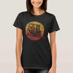T-shirt Retro Warehouse Driver Reach Truck Pro Forklift Op